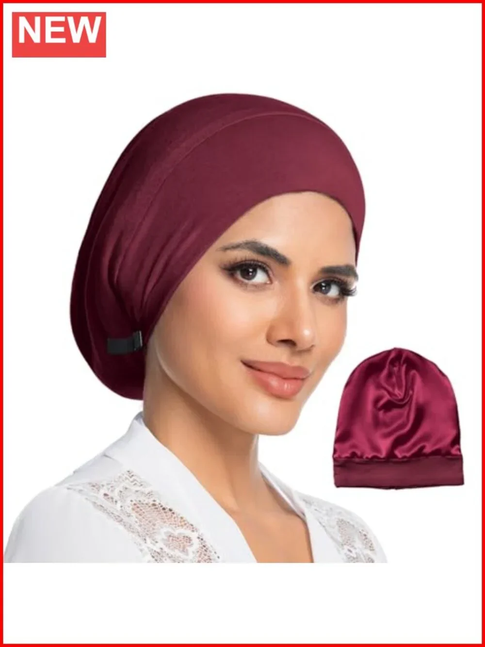 Mulberry Silk Lined Bonnet - Adjustable Anti-Frizz Curly Hair Wrap Sleep Cap